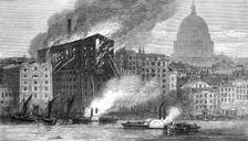 The Fire at the City Flour-Mills in Upper Thames-Street, 1872. Creator: Unknown