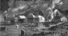 'The fire at the De Beers mine, Kimberley, South Africa, July 11. 1888. Creator: Unknown