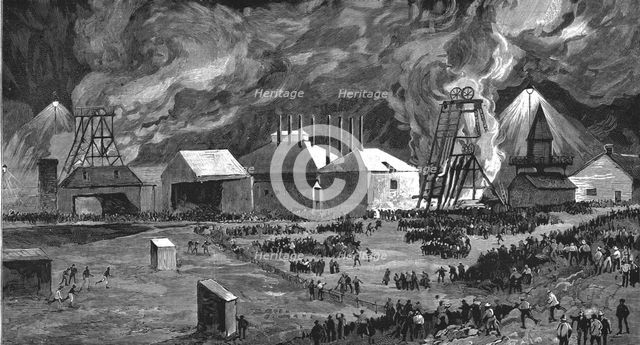''The fire at the De Beers mine, Kimberley, South Africa, July 11.', 1888. Creator: Unknown.