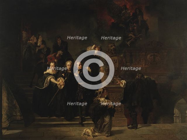 The Fire at the Royal Palace, Stockholm, May 7th, 1697, (1862-1866). Creator: Johan Fredrik Hockert.