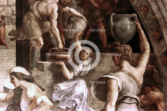 'The Fire in the Borgo' (detail), 1514. Artist: Raphael
