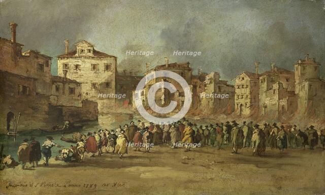 The Fire in the San Marcuola Quarter of Venice, 28 November 1789, 1789-1820. Creator: Unknown.