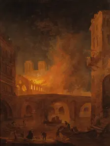 The Fire of Hôtel-Dieu in Paris, 1772