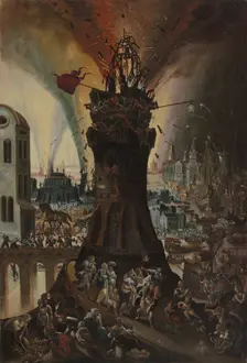 The Fire of Troy, 1595-1605. Creator: Pieter Schoubroeck