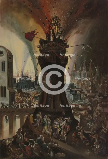 The Fire of Troy, 1595-1605. Creator: Pieter Schoubroeck.