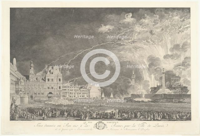 The Fireworks, January 21, 1782. Creator: Jean-Michel Moreau.