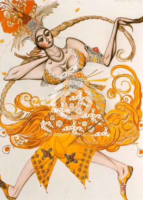 'The Firebird', costume for The Firebird, the ballet by lgor Stravinsky, 1910. Artist: Leon Bakst