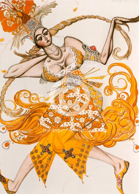 'The Firebird', costume for The Firebird, the ballet by lgor Stravinsky, 1910. Artist: Leon Bakst