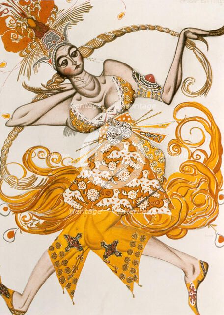 'The Firebird', costume for The Firebird, the ballet by lgor Stravinsky, 1910. Artist: Leon Bakst