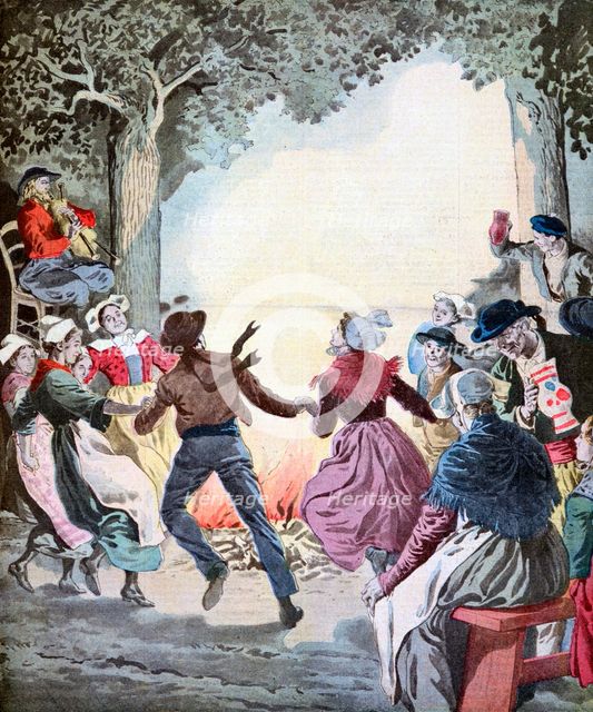 The fires of Midsummer's Day, 1912. Artist: Unknown