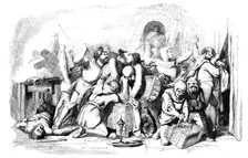 The Firing and Sacking of the Synagogue, 1857. Creator: Unknown