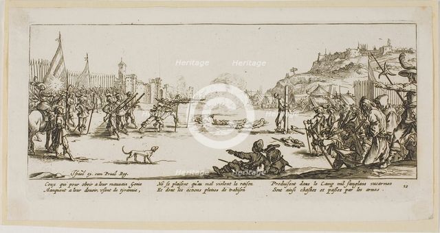 The Firing Squad, plate twelve from The Large Miseries of War, n.d. Creator: Gerard van Schagen.