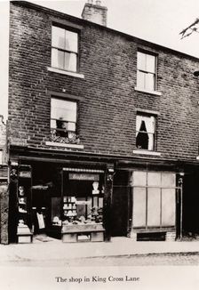The first Mackintosh confectionery shop in Halifax, West Yorkshire, 1890