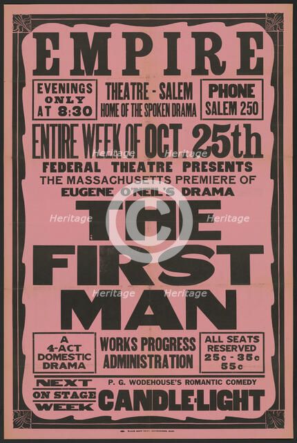 The First Man, Salem, MA, 1937. Creator: Unknown.