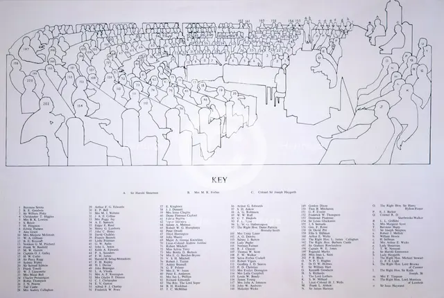 The first meeting of the Greater London Council in the County Hall, London, 1964. Artist: Alfred Reginald Thomson