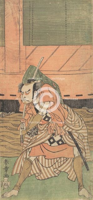 The First Nakamura Nakazo as a Samurai, ca. 1770. Creator: Shunsho.