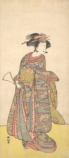 The First Nakamura Tomijuro as a Woman, probably 1777. Creator: Katsukawa Shunko