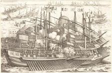 The First Naval Battle, c. 1614. Creator: Jacques Callot