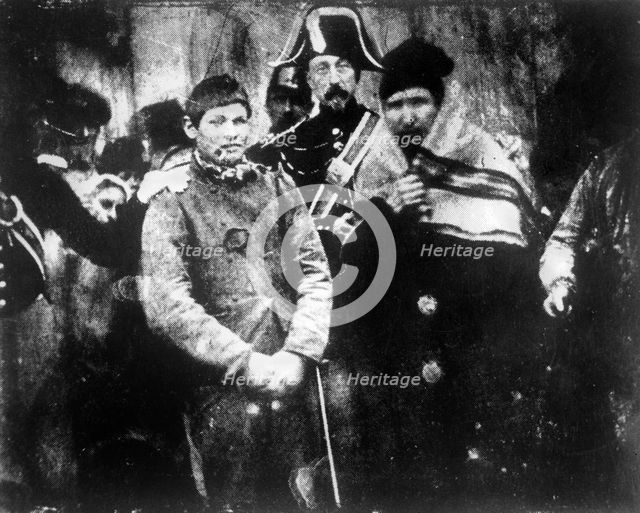 The first news photo: a man is arrested, France, 1847. Creator: Unknown.