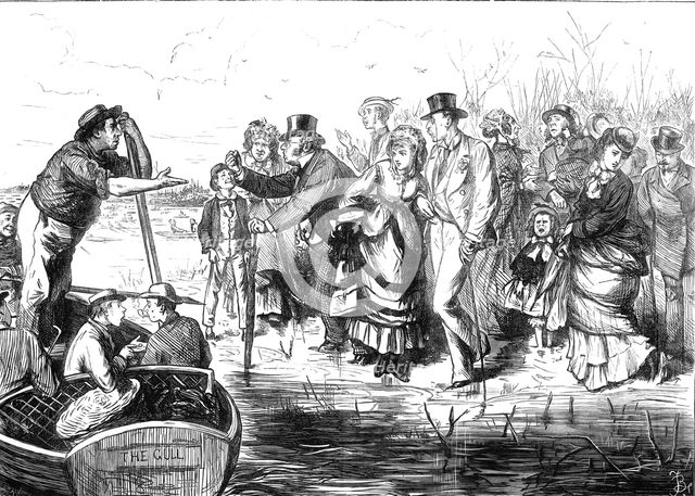 The First of April: a sketch at the Boat-Race, 1871. Creator: Unknown.