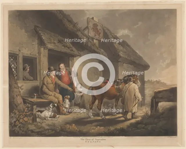 The First of September, Evening, published 1796. Creator: William Ward.
