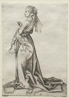 The First of the Foolish Virgins. Creator: Martin Schongauer (German, c.1450-1491)