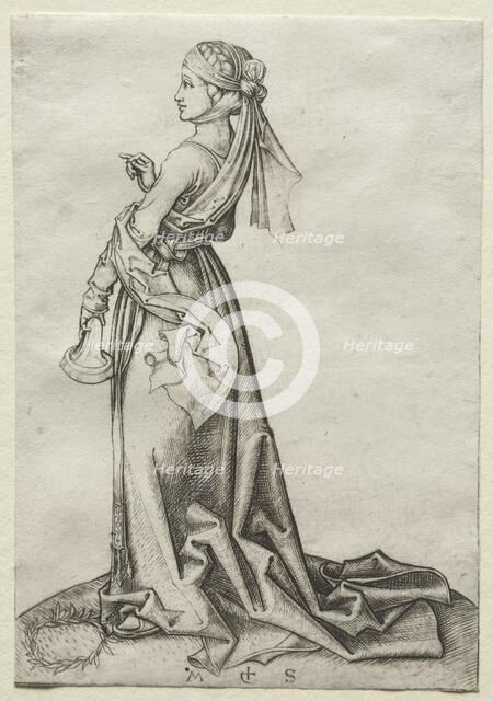 The First of the Foolish Virgins. Creator: Martin Schongauer (German, c.1450-1491).