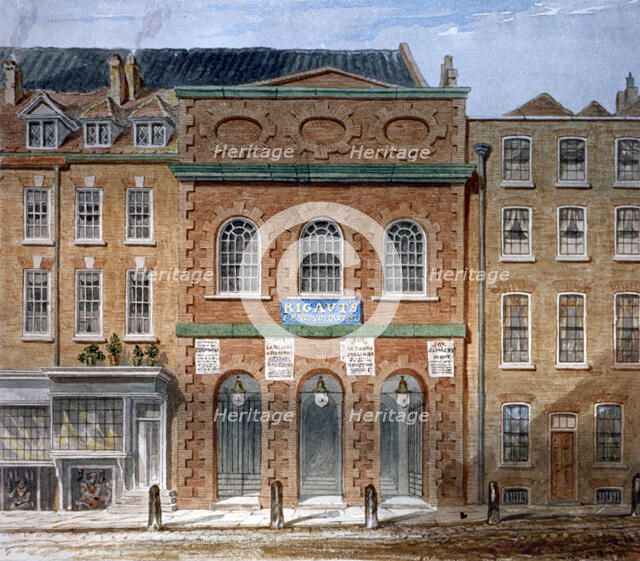 The first Opera House (King's Theatre), Haymarket, Westminster, London, 1789. Artist: William Capon