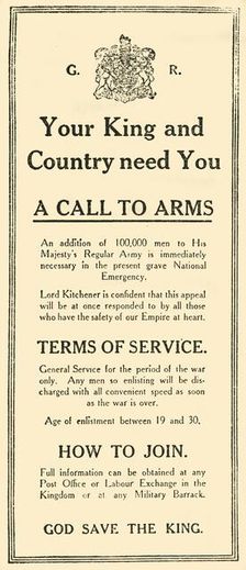 The First Advertisement c1914, (1919). Creator: Unknown