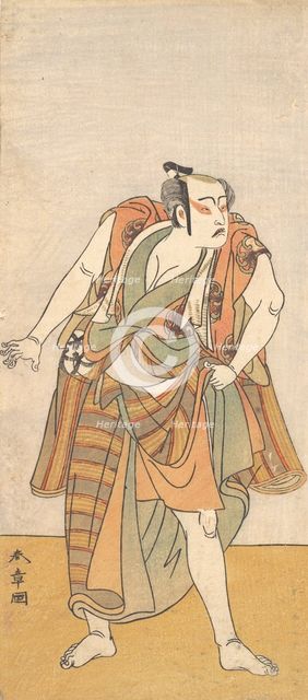 The First Bando Mitsugoro as an Unarmed Man, 1774 or 1775. Creator: Shunsho.