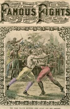 The first battle between John Gully and Bob Gregson 1807 (late 19th or early 20th century.Artist: Pugnis