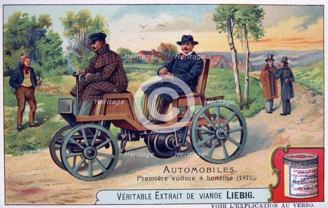 The First Benzine Automobile, 1875, (c1900). Artist: Unknown