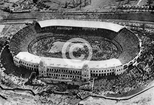 The first Cup Final at Wembley Stadium, London, 1923, (1926-1927). Artist: Unknown
