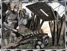 The First Cannon at Crecy, 1902. Creator: Patten Wilson