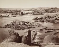 The First Cataract on the Nile, above Philae, 19th century. Creator: Maison Bonfils