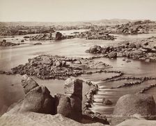 The First Cataract on the Nile, above Philae, 19th century. Creator: Maison Bonfils