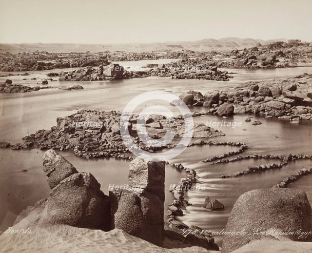 The First Cataract on the Nile, above Philae, 19th century. Creator: Maison Bonfils.