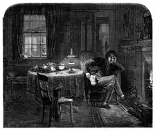 The first Christmas from home - drawn by A. Hunt, 1861. Creator: Mason Jackson