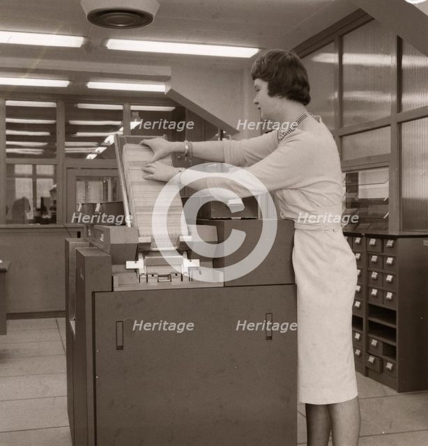 The first computers used at the Rowntree factory, York, Yorkshire, 1962. Artist: Unknown
