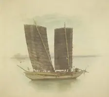 The First Corean Junk Bringing Dispatches, May 30, 1871. Creator: Felice Beato