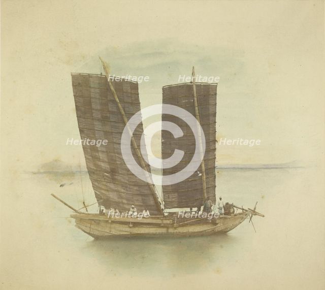 The First Corean Junk Bringing Dispatches, May 30, 1871. Creator: Felice Beato.