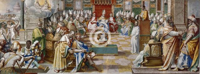 The First Council of Nicaea, c. 1560. Creator: Nebbia, Cesare (1536-1614).