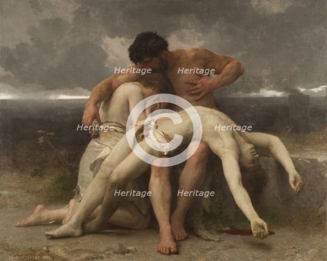 The first duel, 1888. Creator: Bouguereau, William-Adolphe (1825-1905).