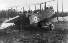 The first DH9 aircraft to take off from Obozerskaya airfield carrying M Bombs, 27 August 1919. Creator: Unknown