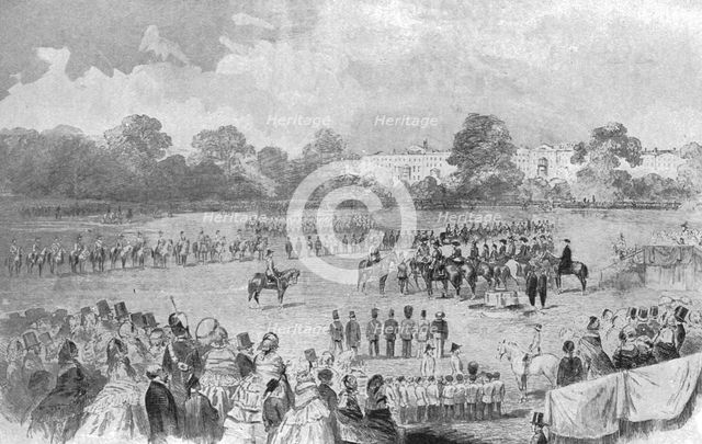 'The First Distribution of the Victoria Cross by Queen Victoria, Hyde Park, June 26, 1857', (1901).  Creator: Unknown.
