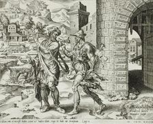 The First Excuse: the Man who Bought a Piece of Land, 1559. Creator: Dirck Volkertsen Coornhert