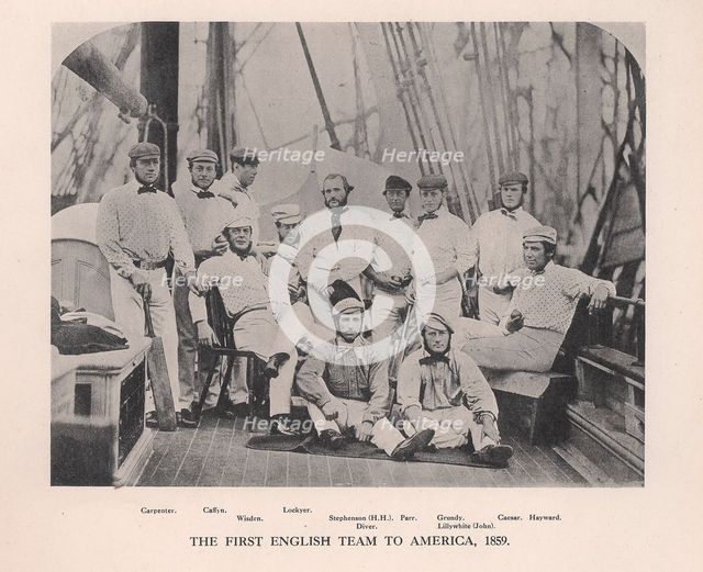 The first English cricket team to tour America, 1859 (1912). Artist: Unknown