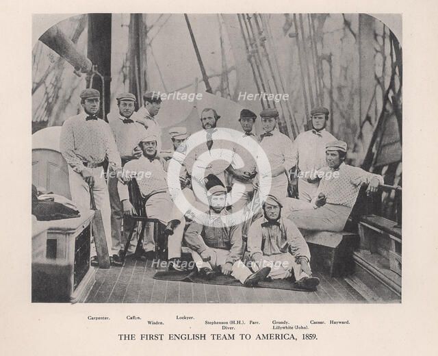 The first English cricket team to tour America, 1859 (1912). Artist: Unknown