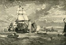 The First Fleet of the East India Company Leaving Woolwich, 1601 (1890.) Creator: Unknown