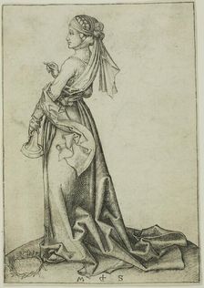 The First Foolish Virgin, n.d. Creator: Martin Schongauer